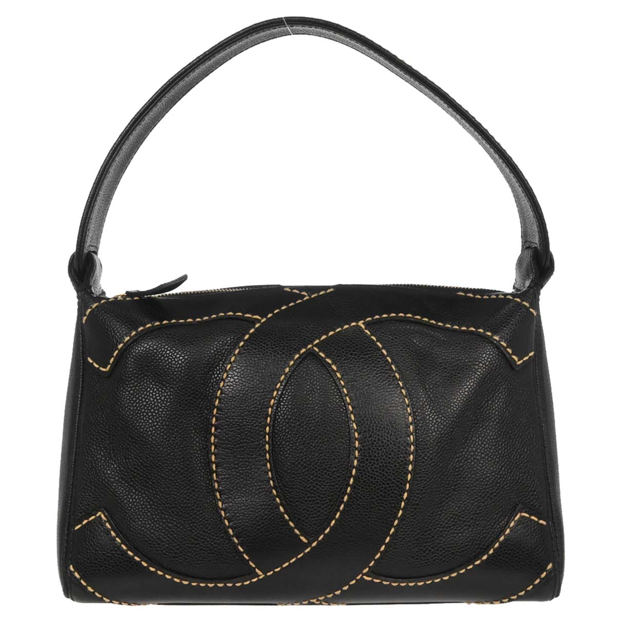Chanel 2004 - 2005 Black Caviar Skin Handbag