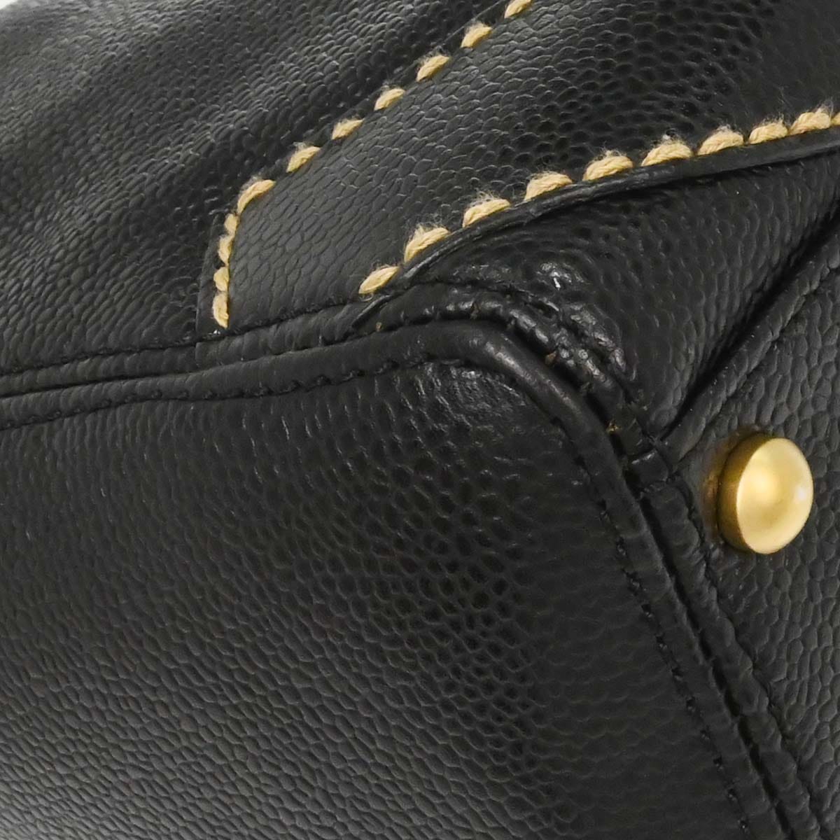 Chanel 2004 - 2005 Black Caviar Skin Handbag