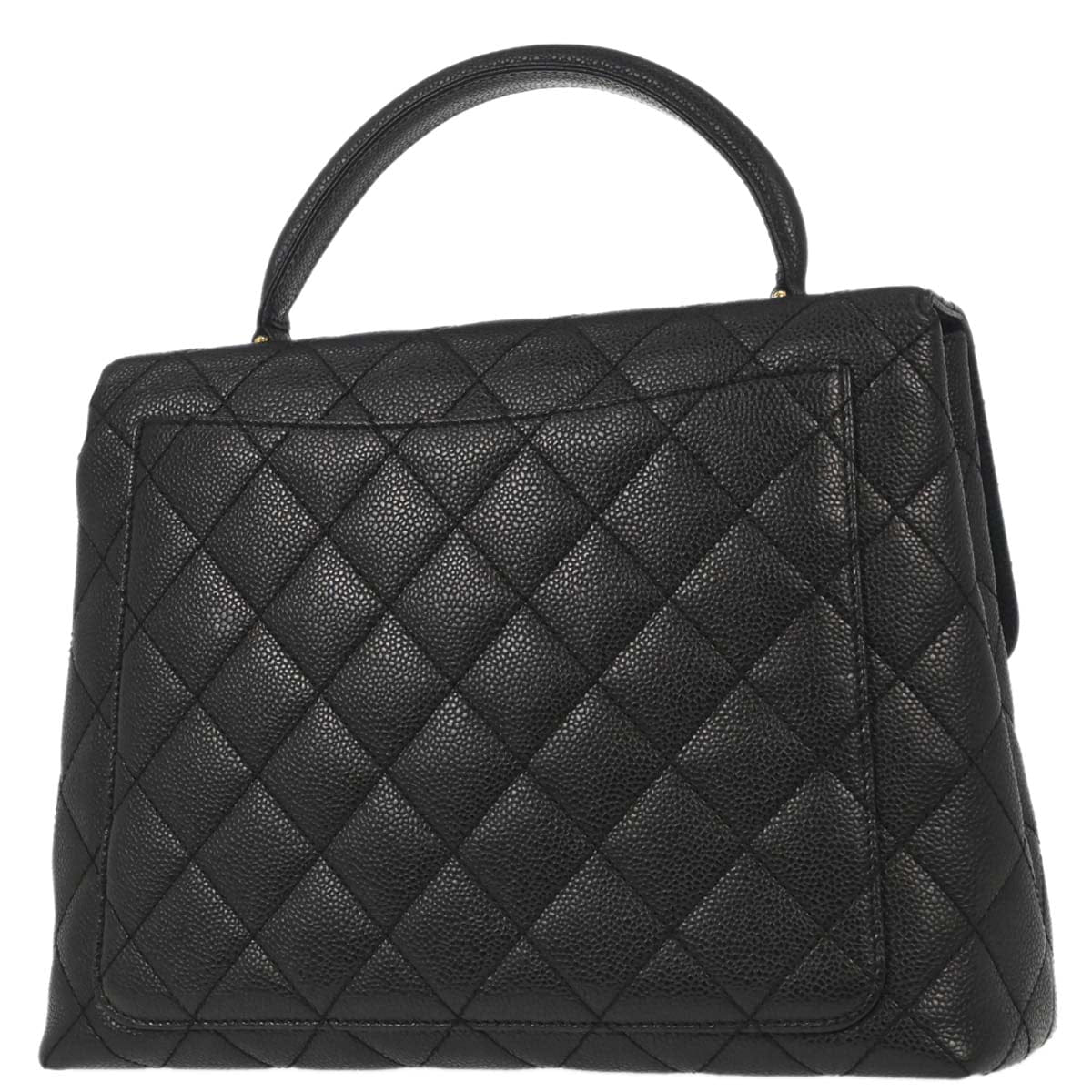 Chanel 2004 - 2005 Black Caviar Skin Top Handle Handbag