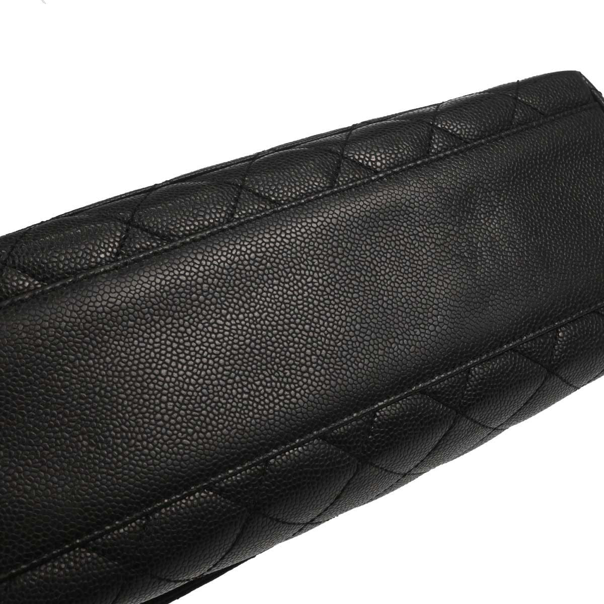 Chanel 2004 - 2005 Black Caviar Skin Top Handle Handbag