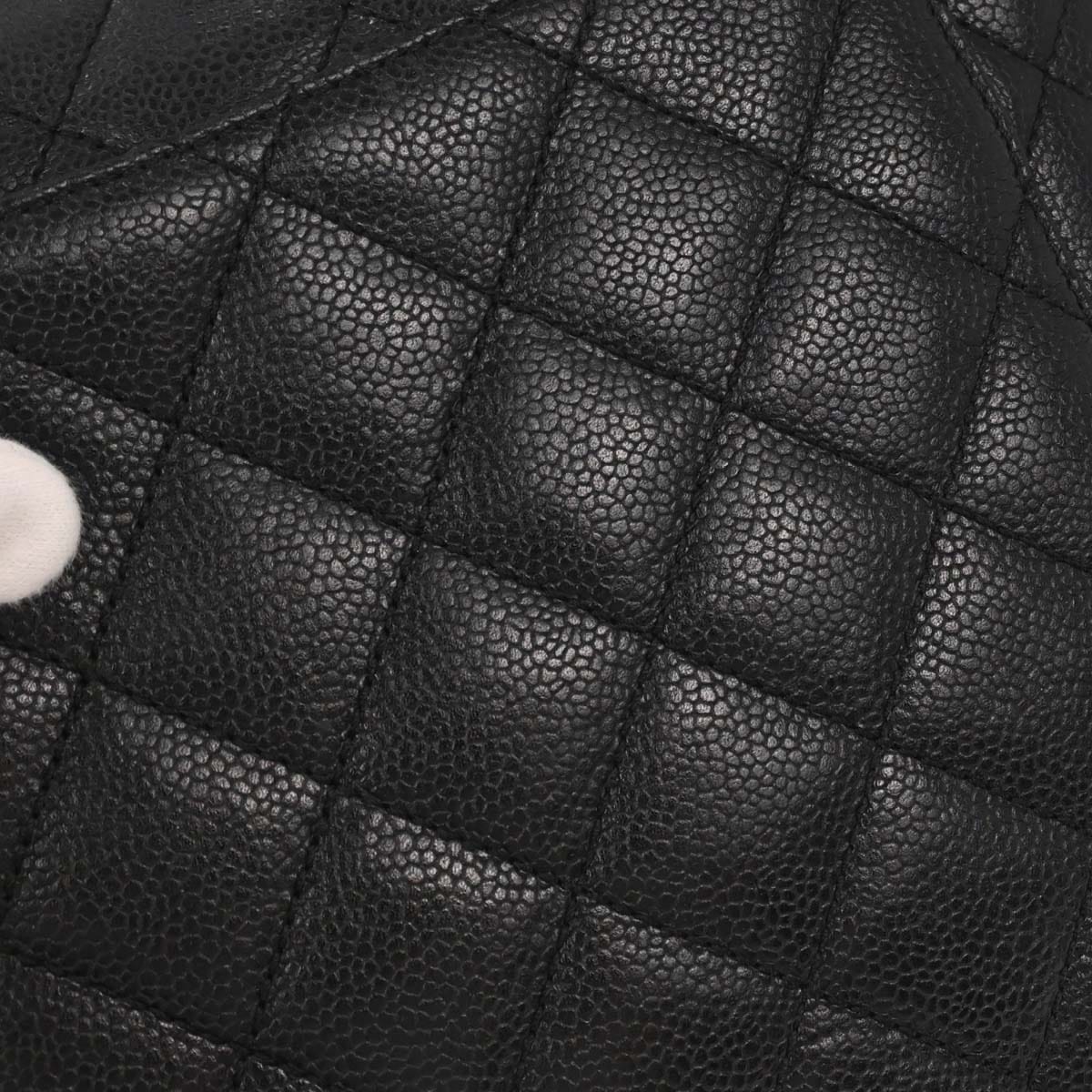 Chanel 2000 - 2001 Black Caviar Skin Kelly Top Handle Handbag
