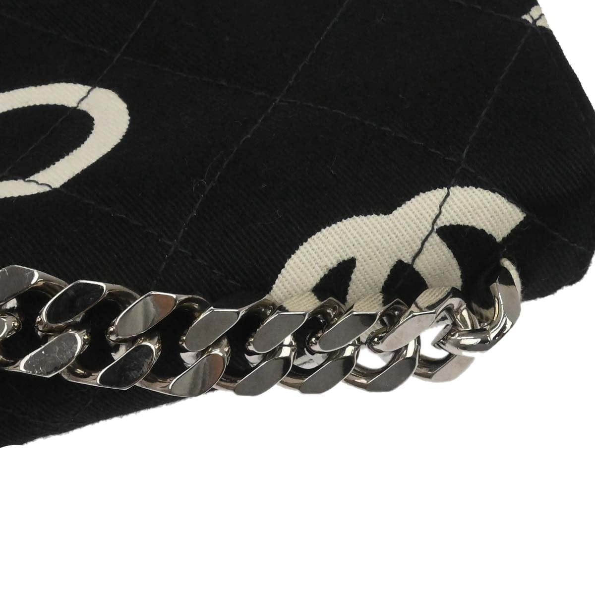 Chanel 1996 - 1997 Black Canvas Chain Handbag