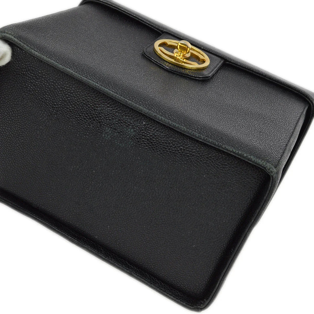 Chanel 1994 - 1996 Black Caviar Vanity 2way Shoulder Handbag