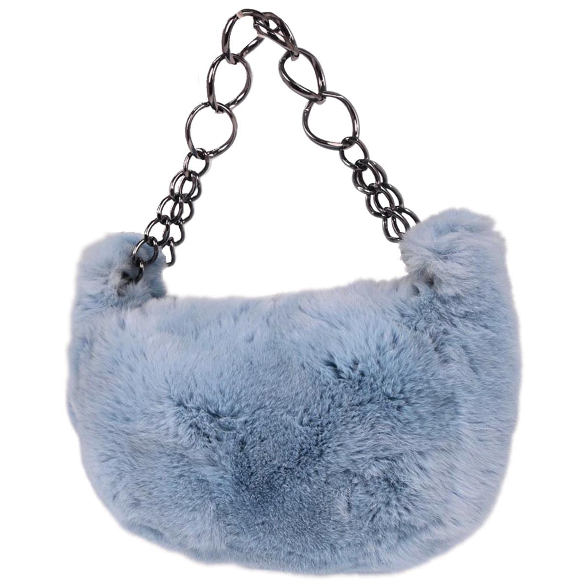 Chanel 2002 - 2003 Blue Lapin Fur Handbag