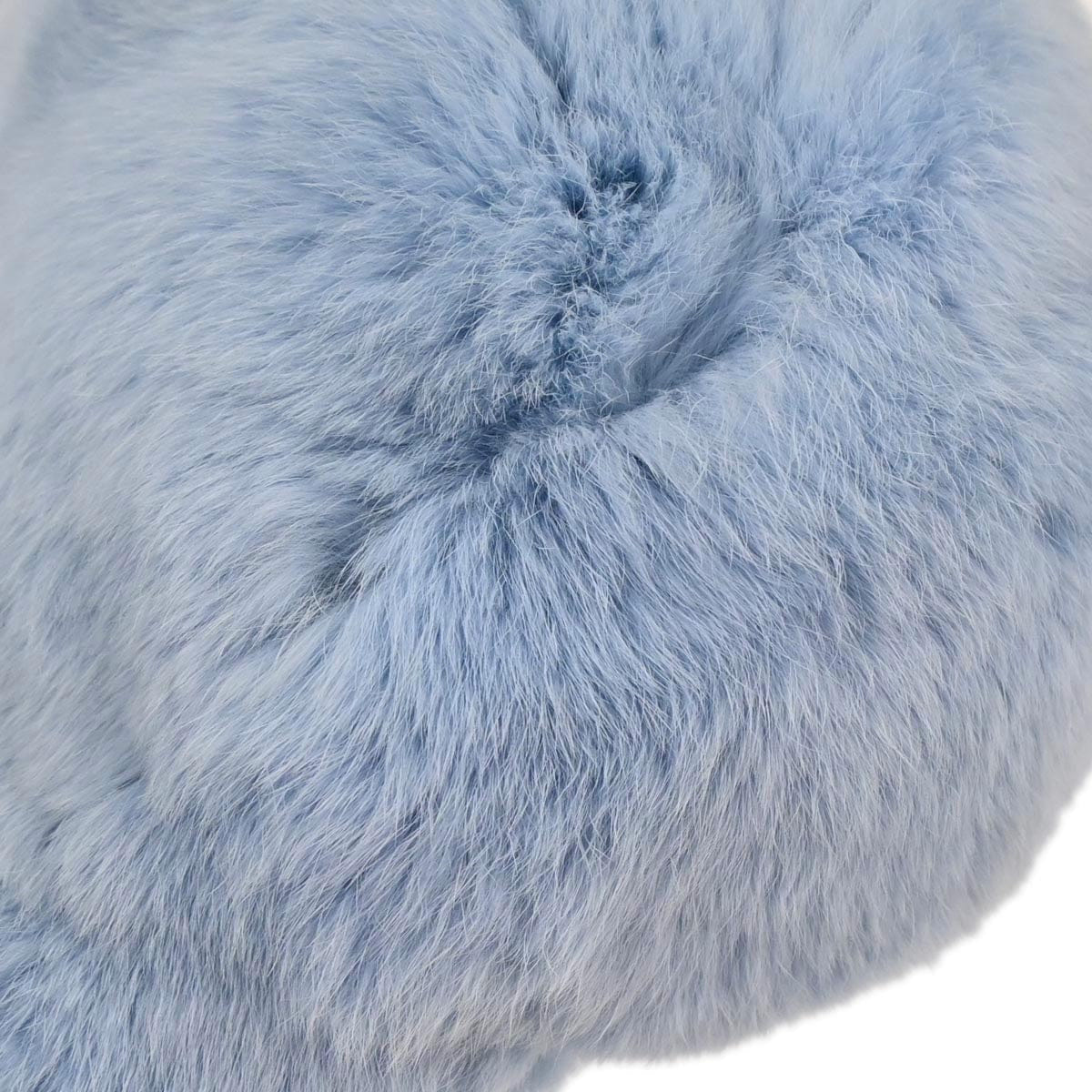 Chanel 2002 - 2003 Blue Lapin Fur Handbag