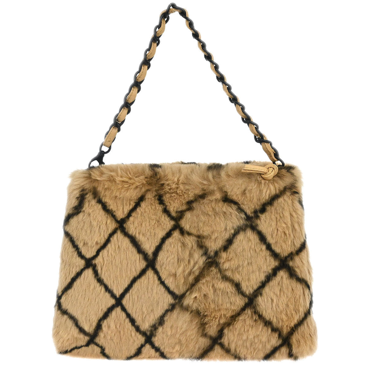 Chanel 2000 - 2002 Beige Lapin Fur Handbag