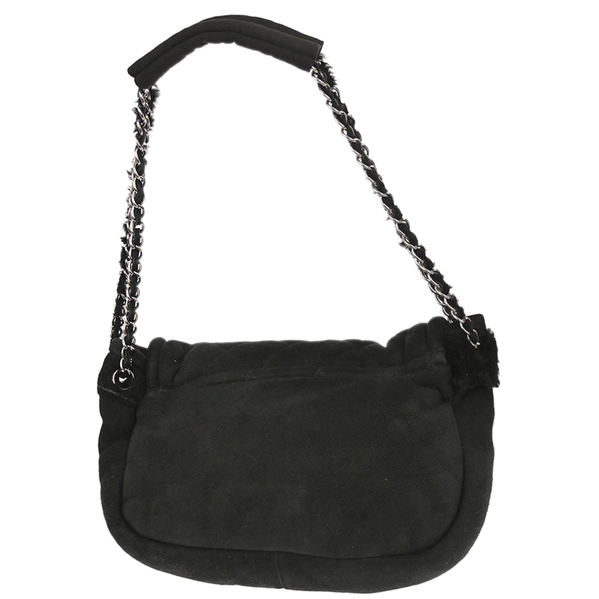 Chanel 2005 - 2006 Black Mouton Mademoiselle Lock Handbag