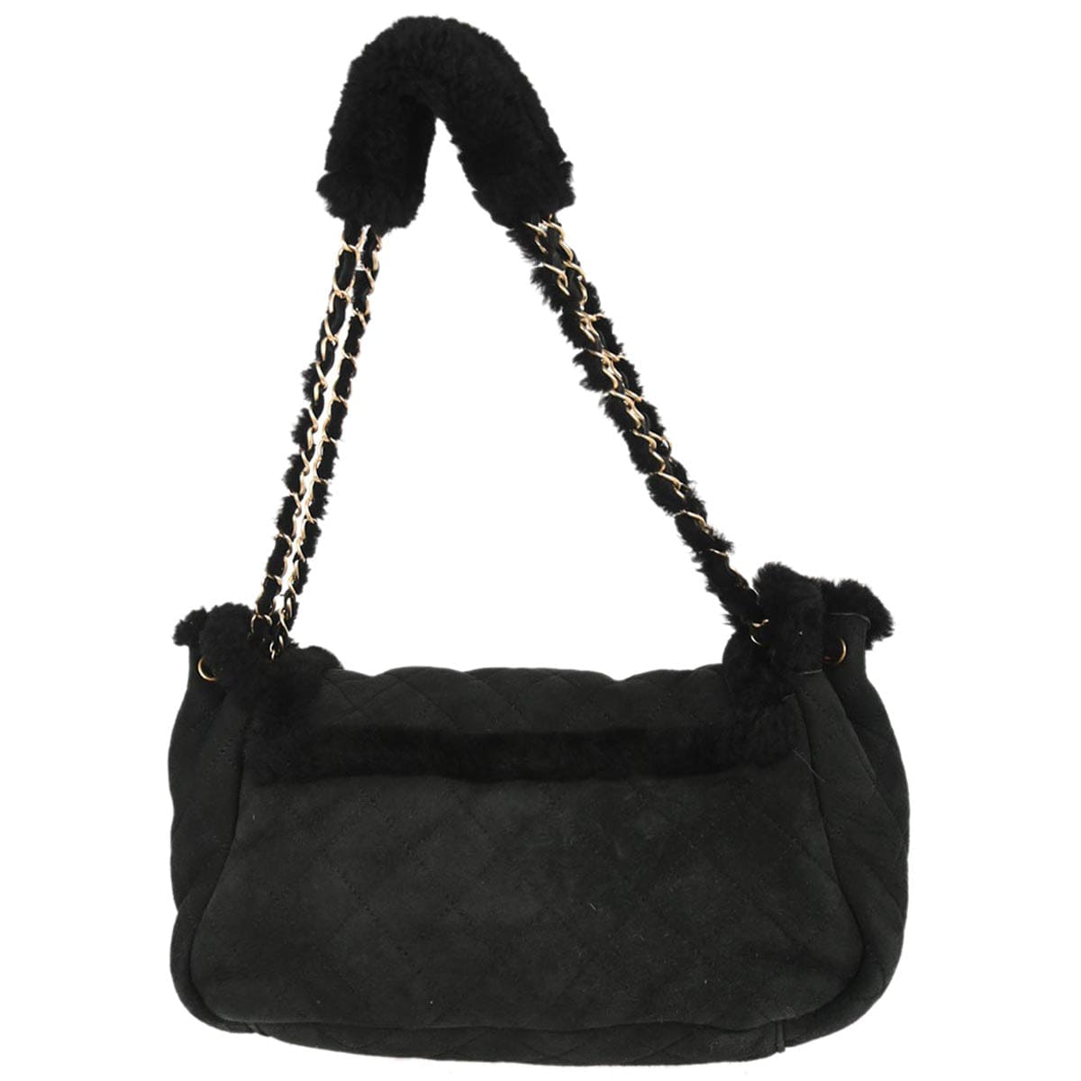 Chanel 2005 - 2006 Black Sheepskin Mouton Handbag