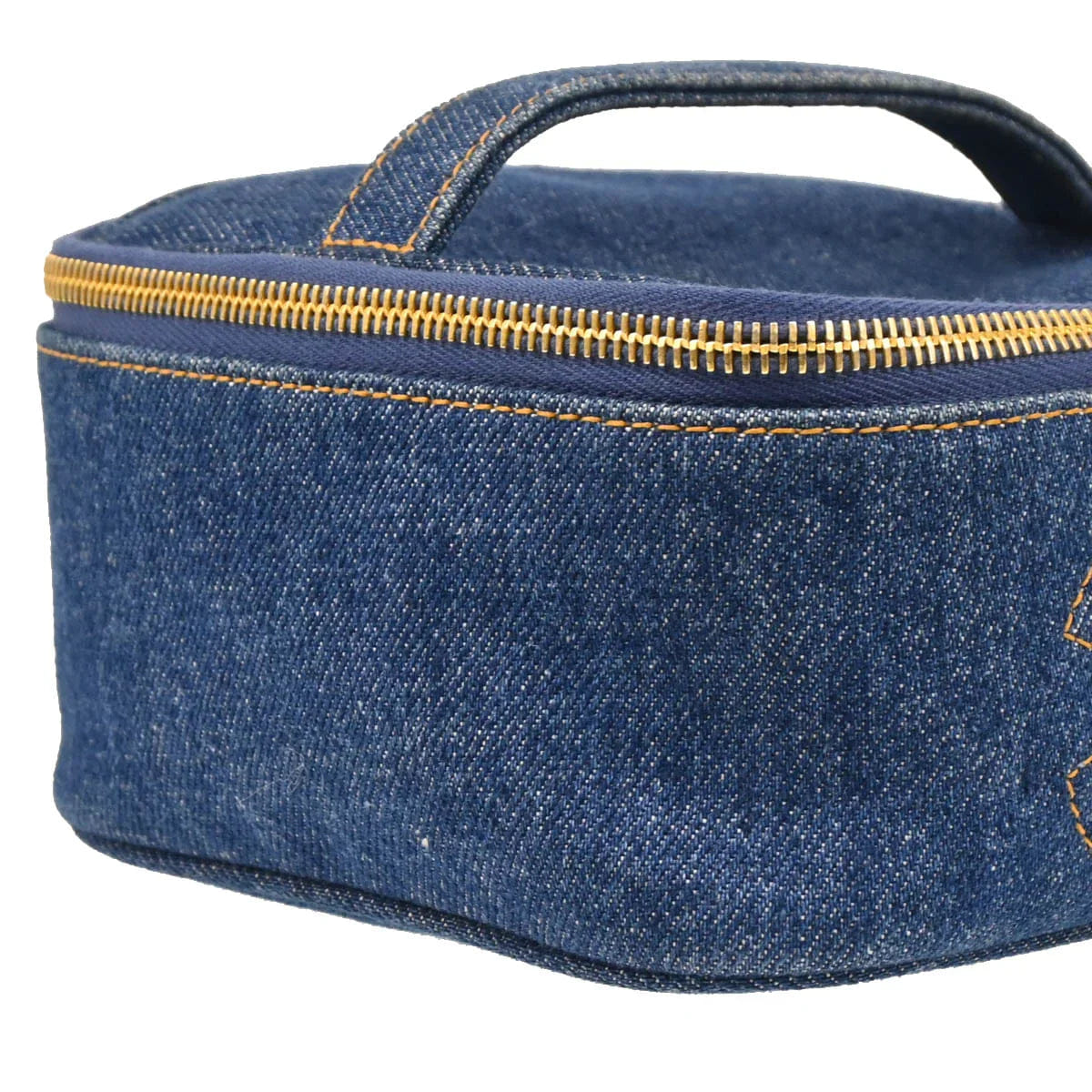 Chanel 1996 - 1997 Blue Denim Vanity Handbag