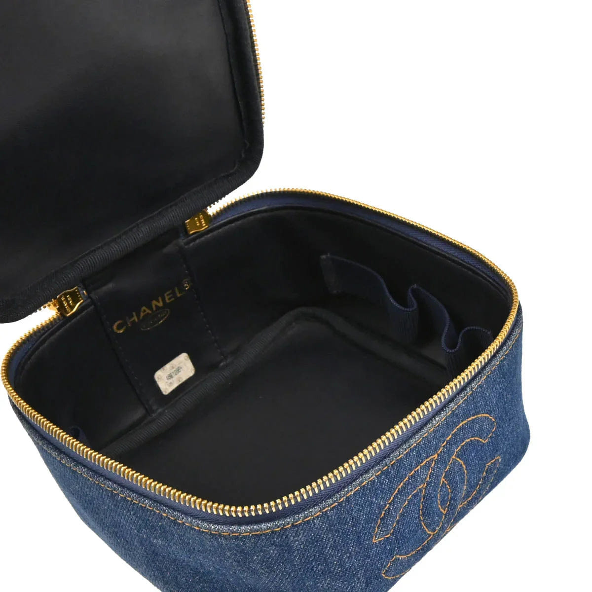 Chanel 1996 - 1997 Blue Denim Vanity Handbag