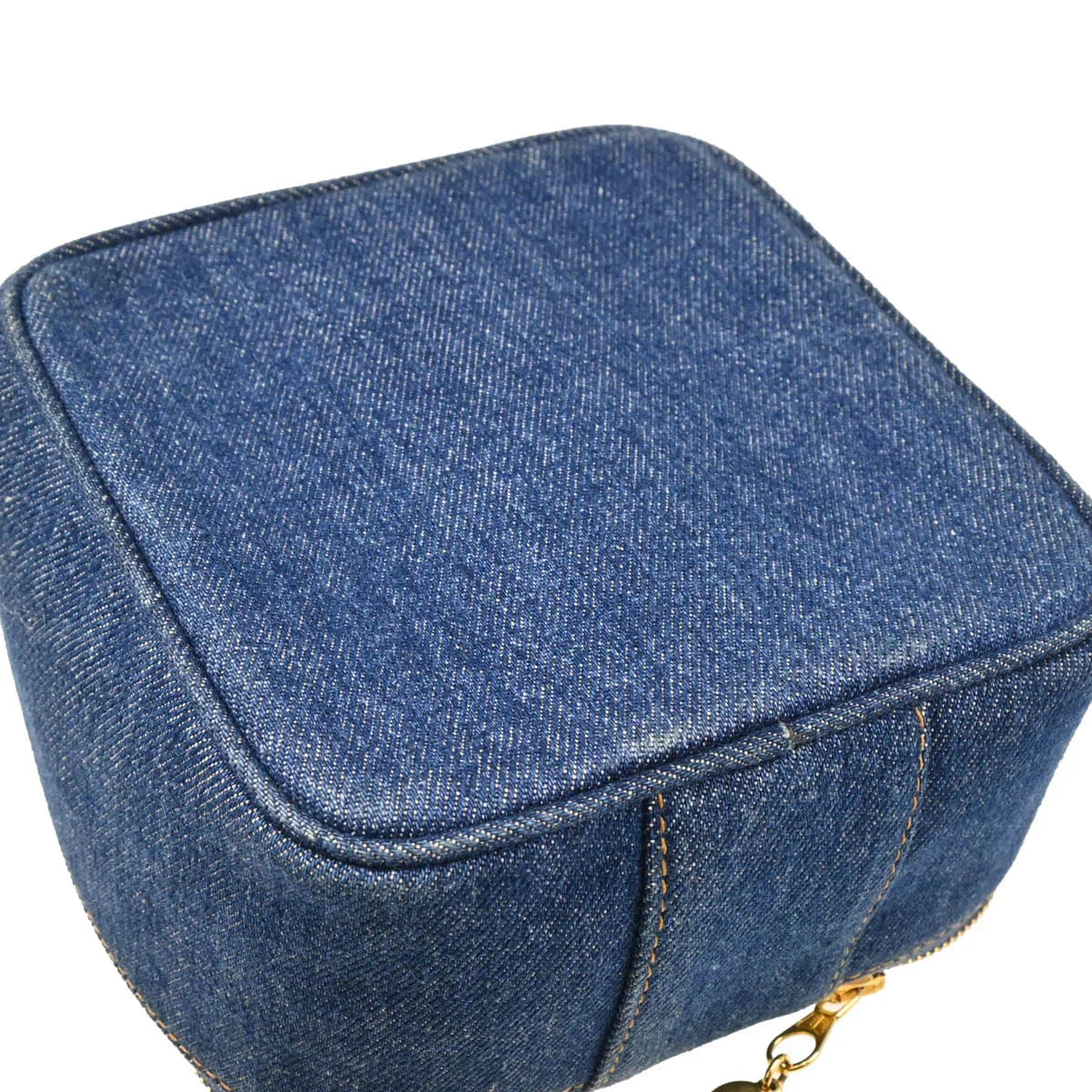 Chanel 1996 - 1997 Blue Denim Vanity Handbag