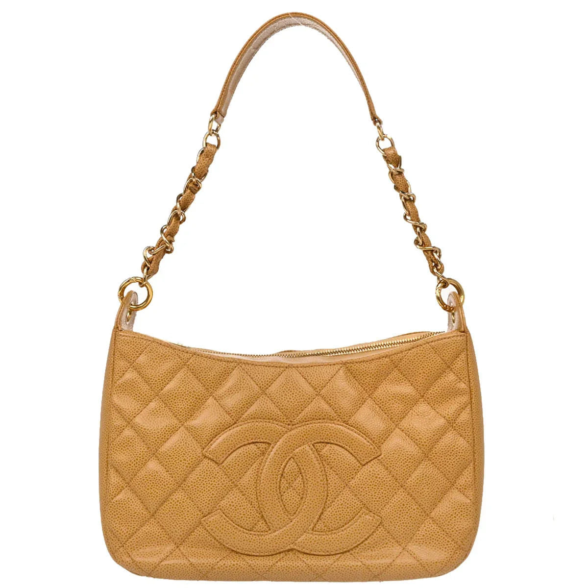 Chanel 2003 - 2004 Beige Caviar Handbag