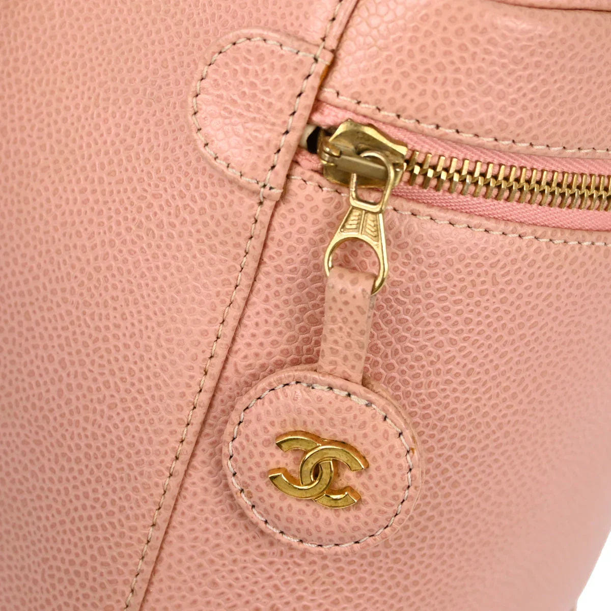 Chanel 2003 - 2004 Pink Caviar Timeless Vanity Handbag