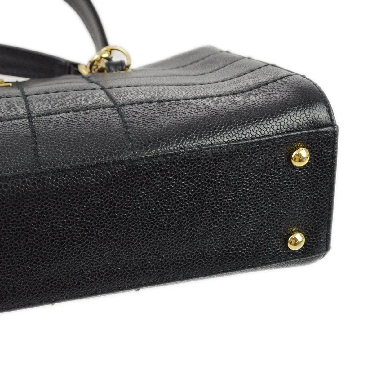 Chanel 2001 - 2003 Black Caviar Wild Stitch Choco Bar Chain Handbag