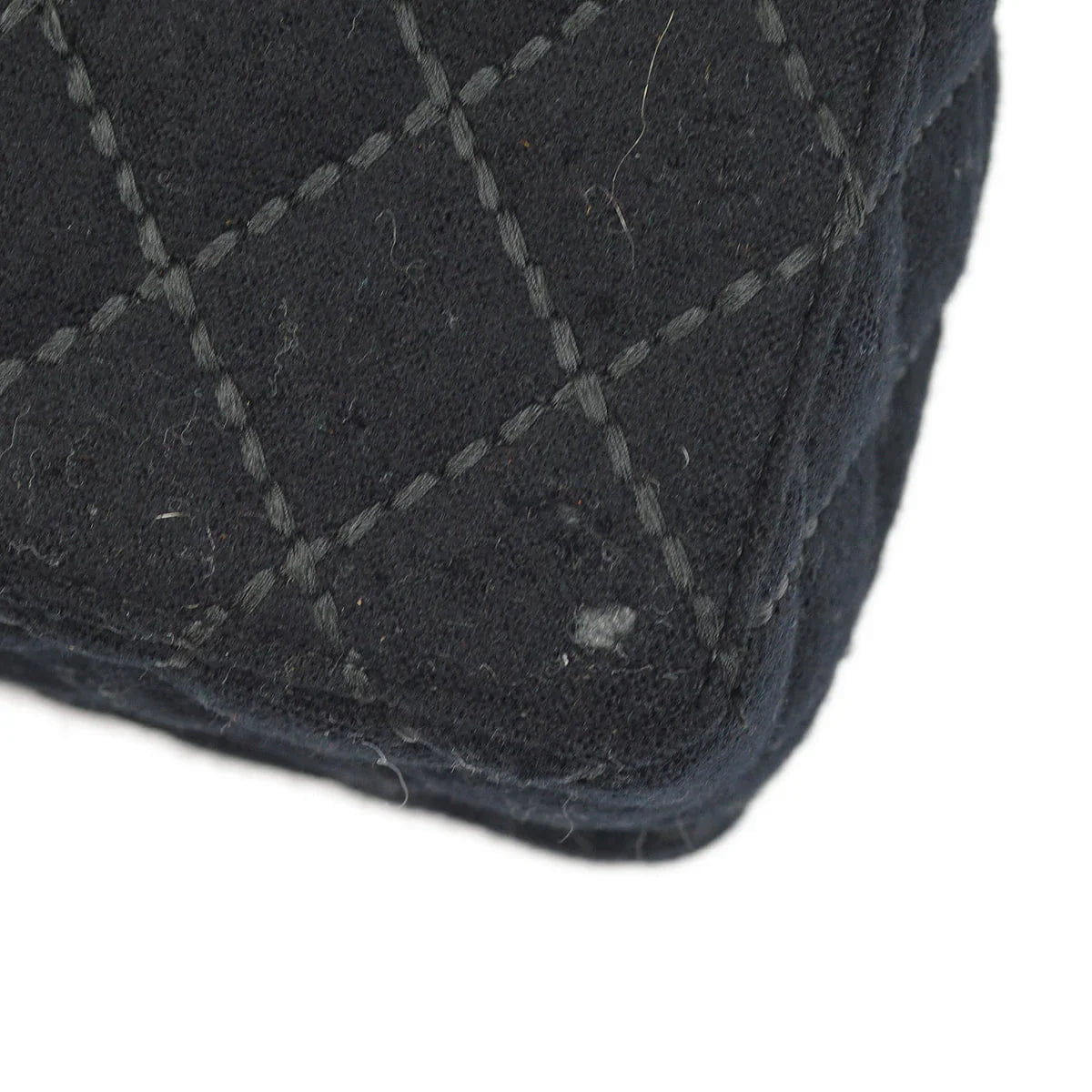 Chanel 2001 - 2003 Black Wool Wild Stitch Vanity Handbag