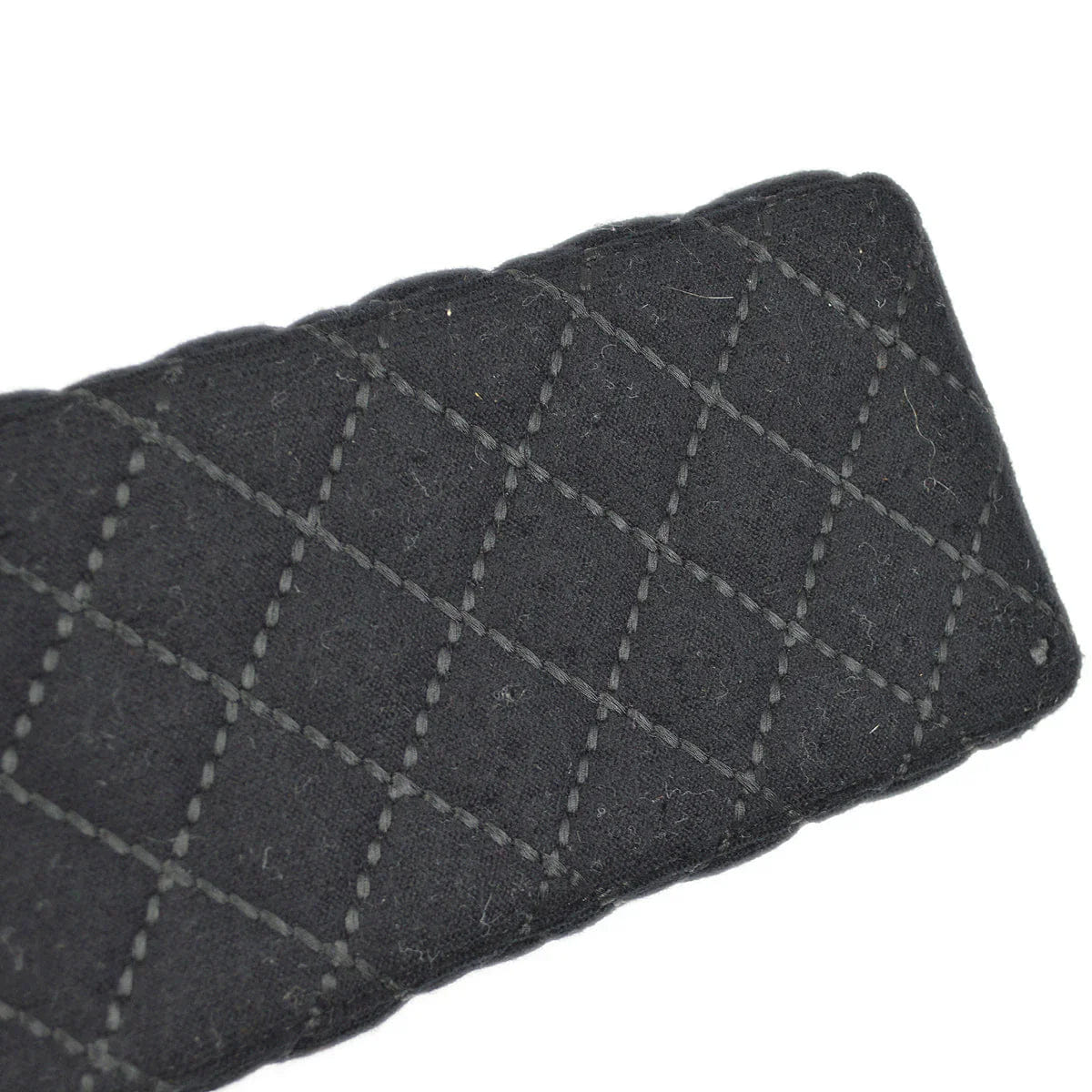 Chanel 2001 - 2003 Black Wool Wild Stitch Vanity Handbag