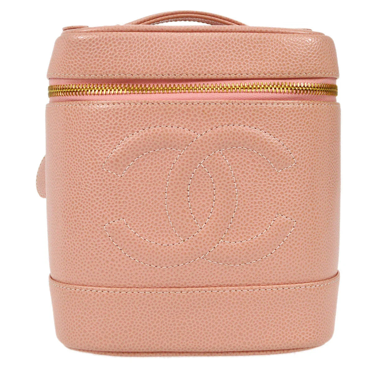 Chanel 2003 - 2004 Timeless Vanity Handbag Pink Caviar