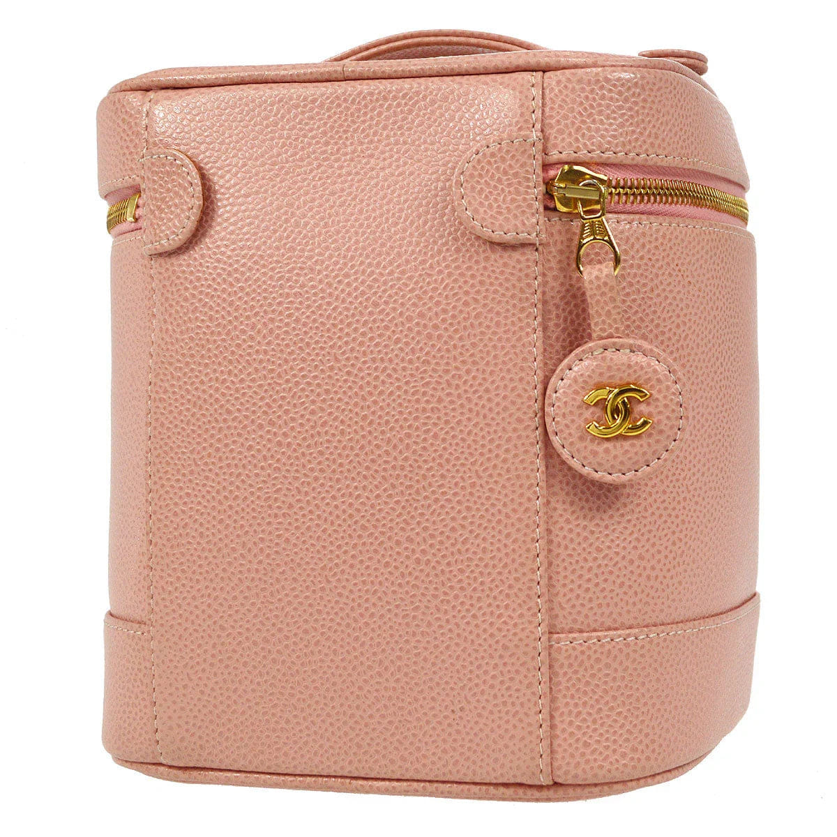 Chanel 2003 - 2004 Timeless Vanity Handbag Pink Caviar