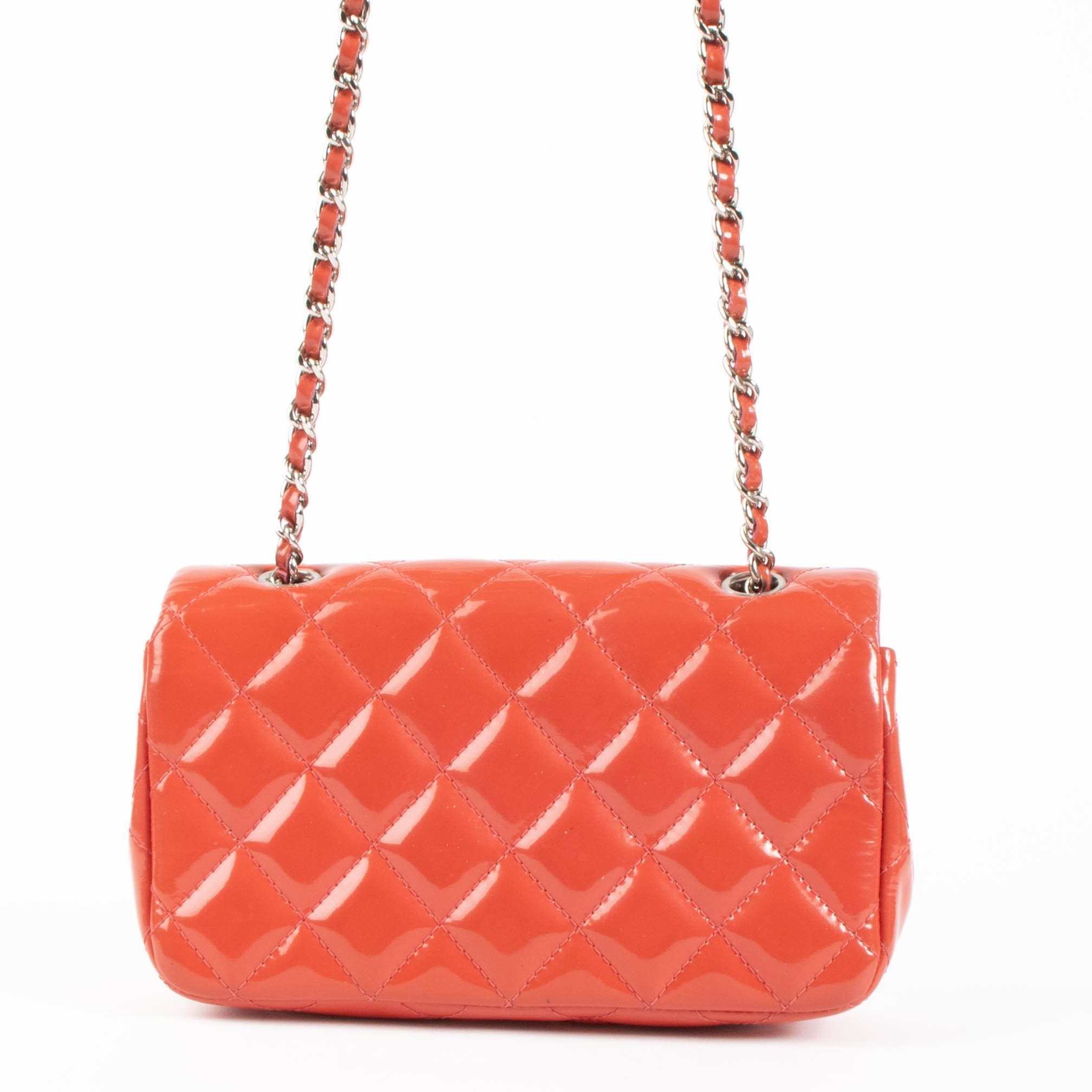 Chanel Red Patent Extra Mini Classic Flap Bag