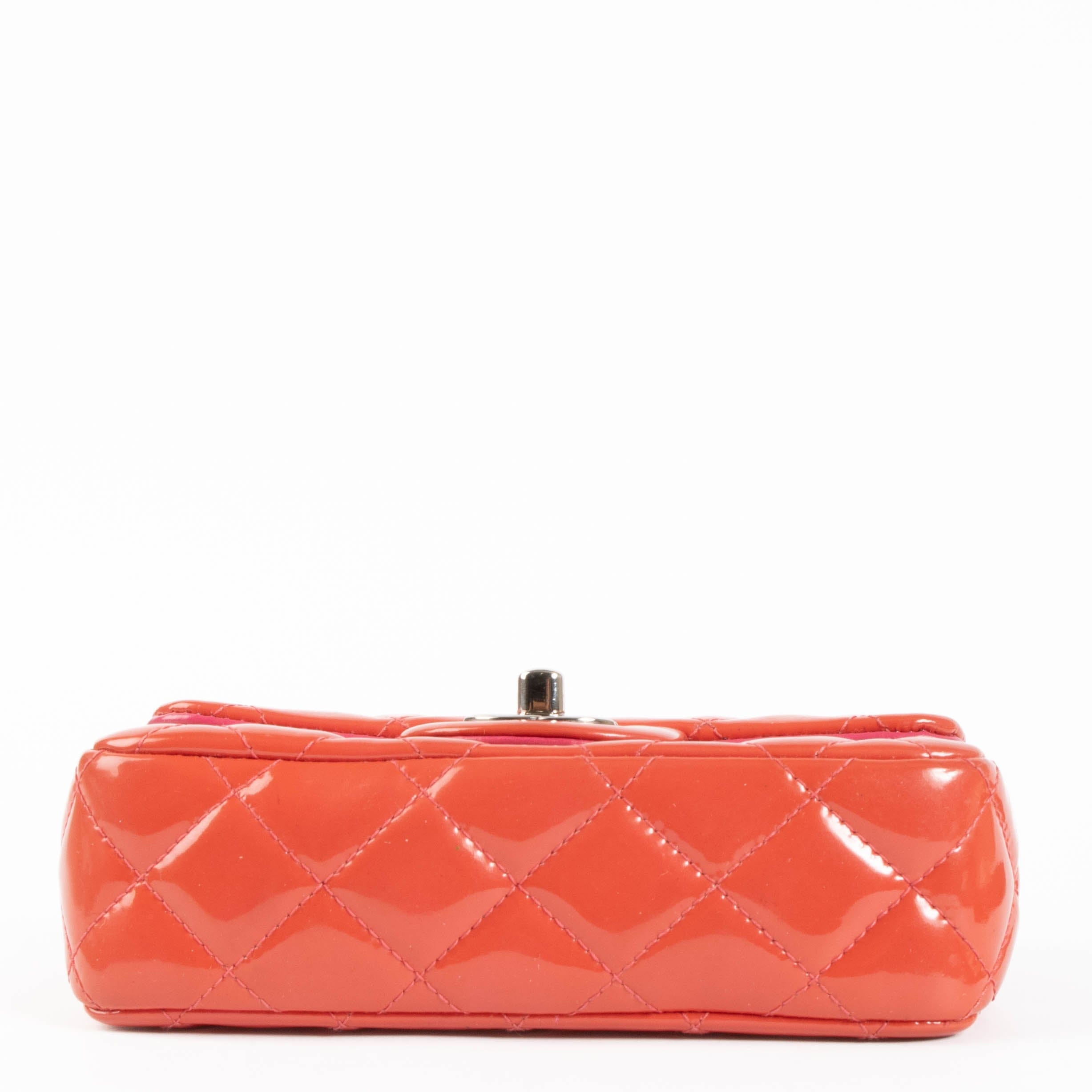 Chanel Red Patent Extra Mini Classic Flap Bag