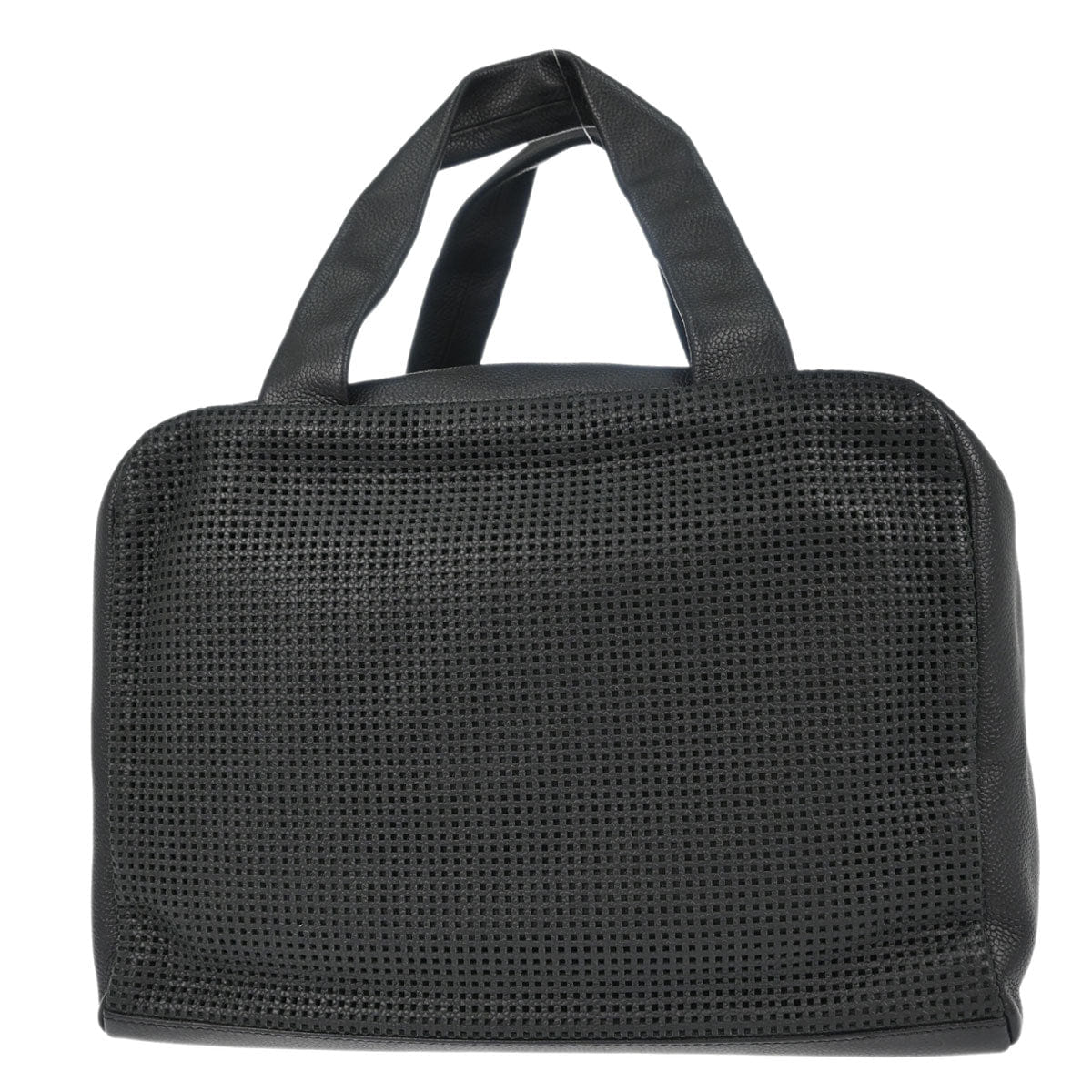 Chanel 2005 - 2006 Black Perforated Caviar Skin CC Bowler Bag Handbag