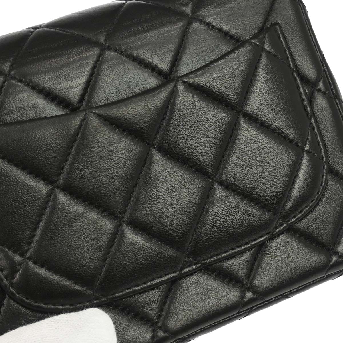 Chanel 1991 - 1994 Black Lambskin Top Handle Handbag