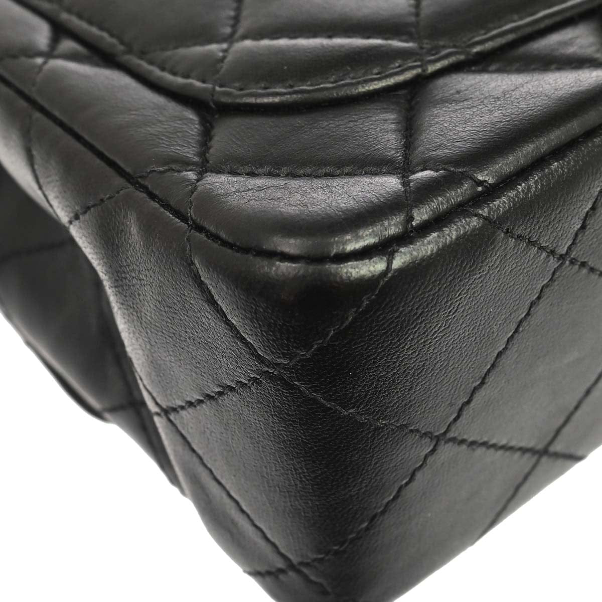Chanel 1991 - 1994 Black Lambskin Top Handle Handbag