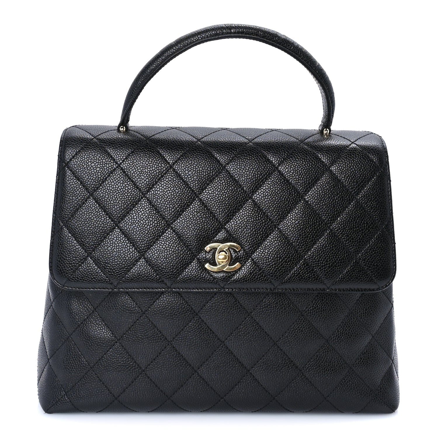 Chanel Caviar Quilted Jumbo Kelly Flap Black