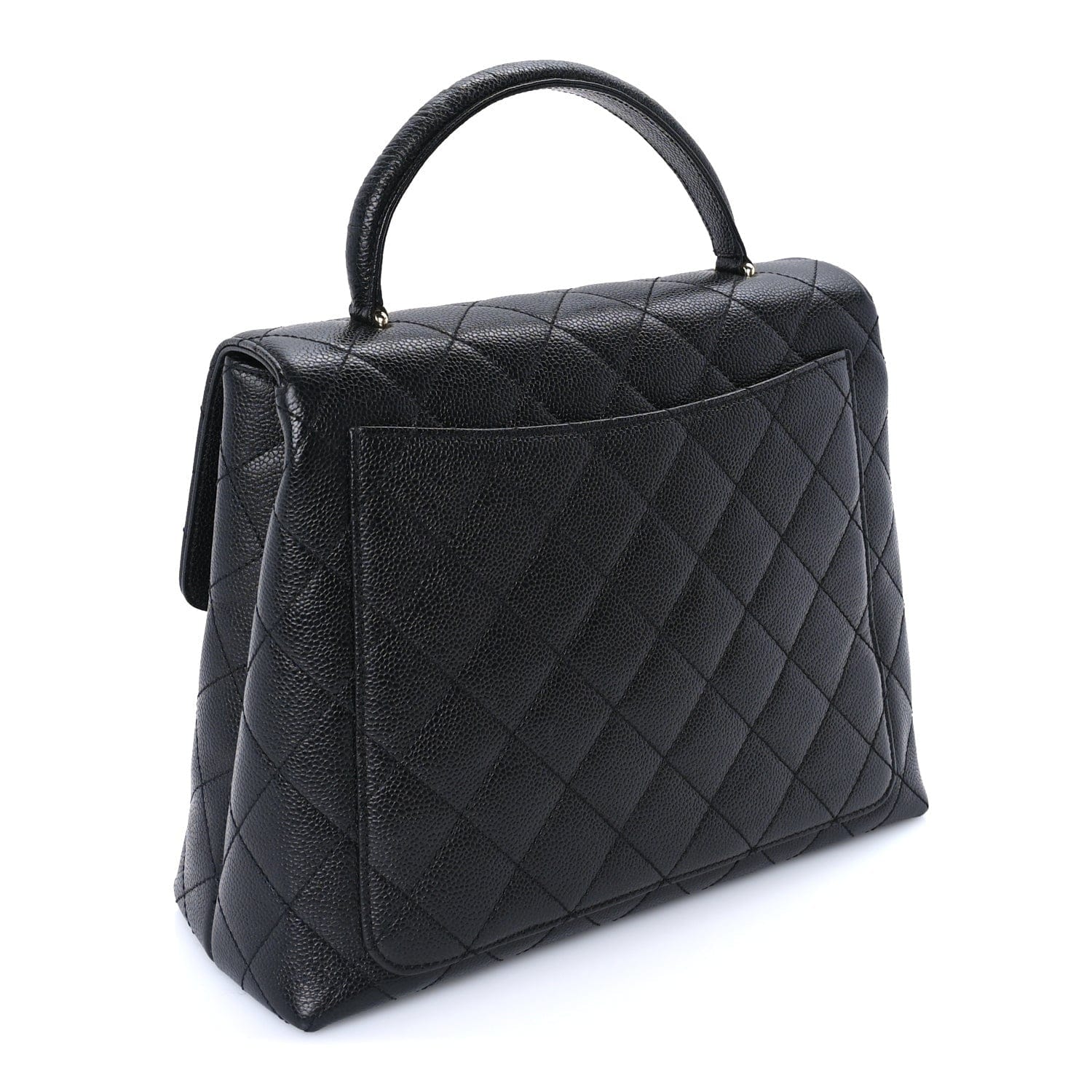 Chanel Caviar Quilted Jumbo Kelly Flap Black