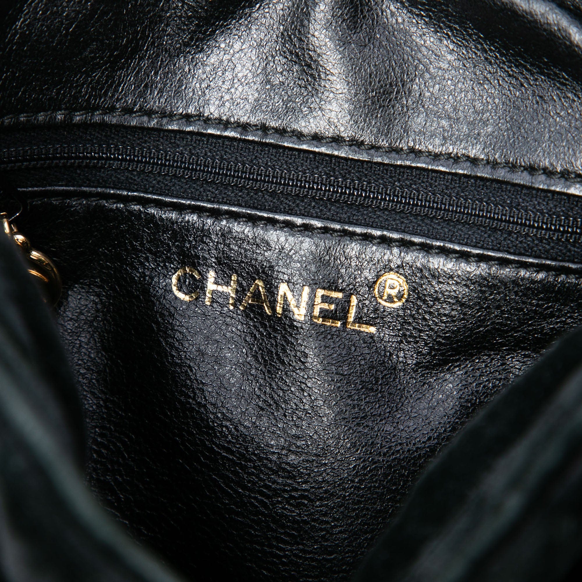 Chanel CC Quilted Velvet Handbag