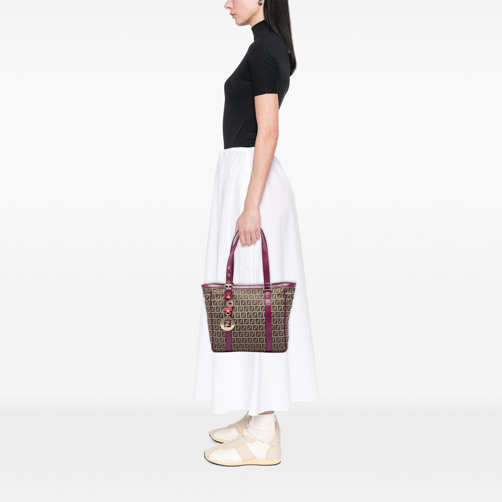 Fendi Zucchino Canvas Superstar Shopping Tote