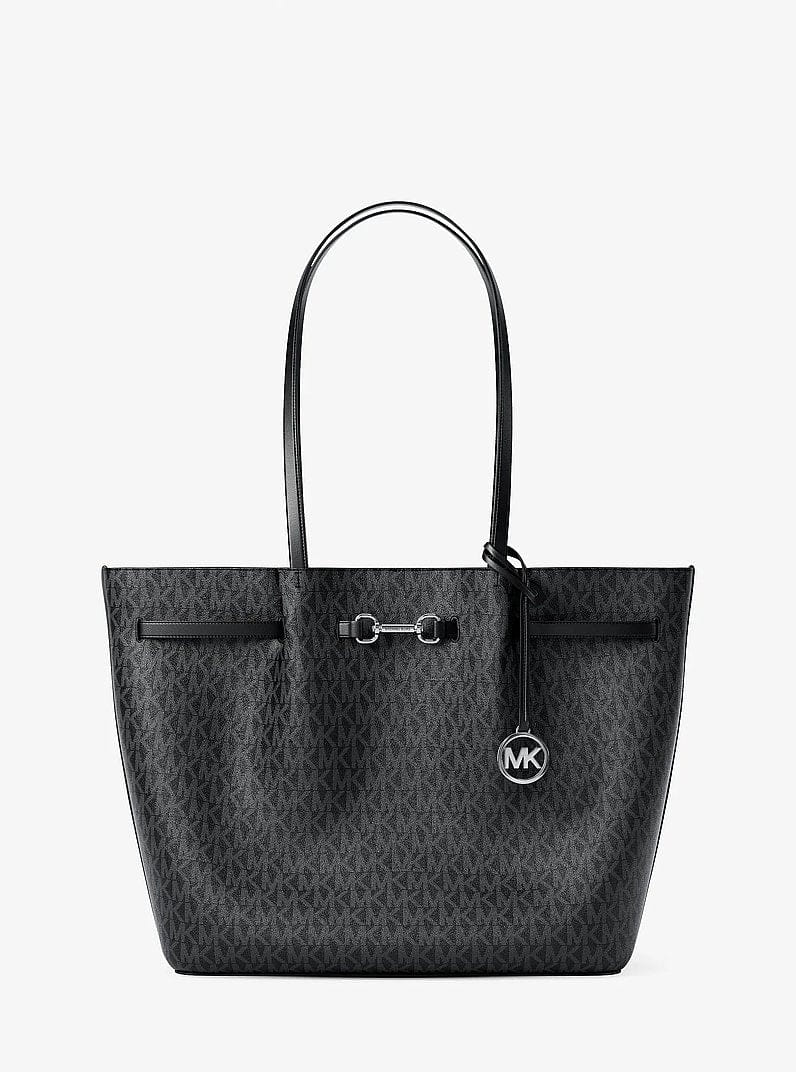 Michael Kors Carson Large Signature Logo Tote Bag Black