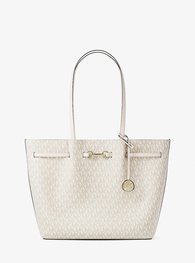 Michael Kors Carson Large Signature Logo Tote Bag Lt Crm Multi