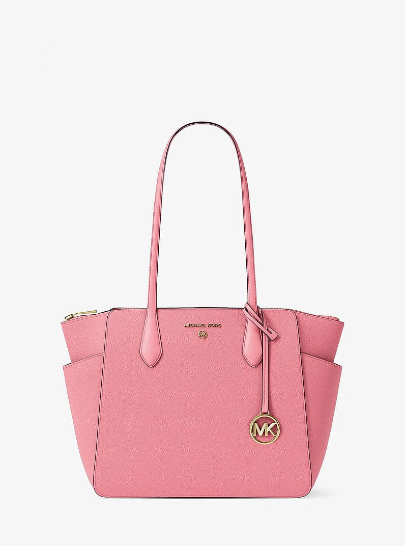 Michael Kors Marilyn Medium Saffiano Leather Tote Bag Carnation