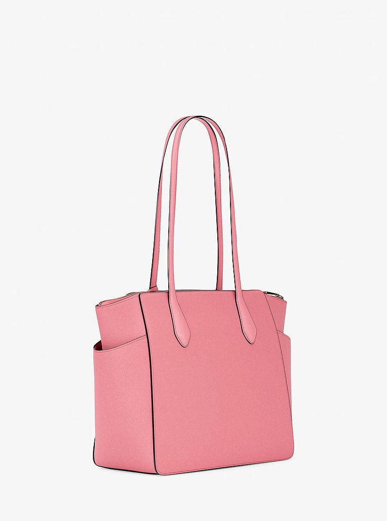 Michael Kors Marilyn Medium Saffiano Leather Tote Bag Carnation