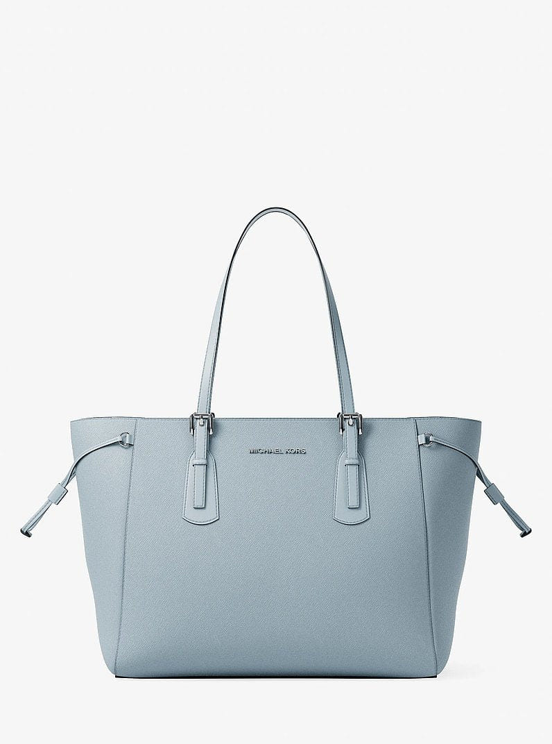 Michael Kors Voyager Large Saffiano Leather Tote Bag Pale Ocean