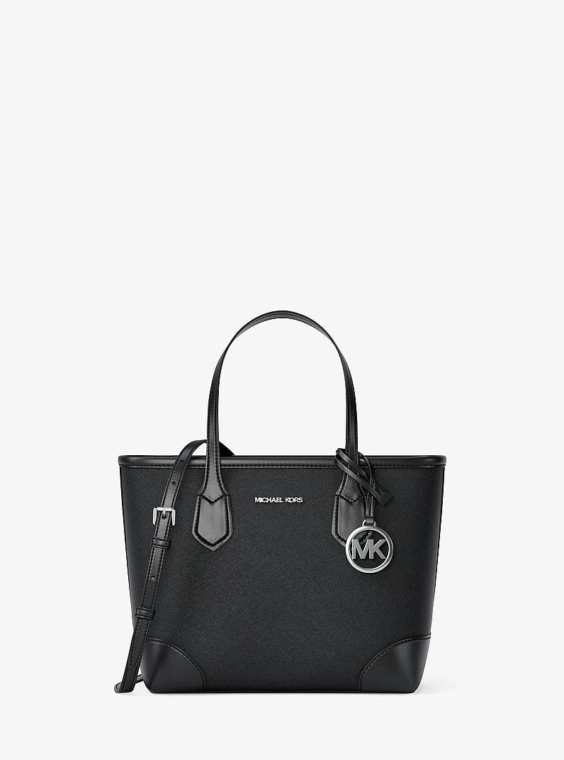 Michael Kors Eva Extra - Small Saffiano Leather Convertible Tote Bag Black