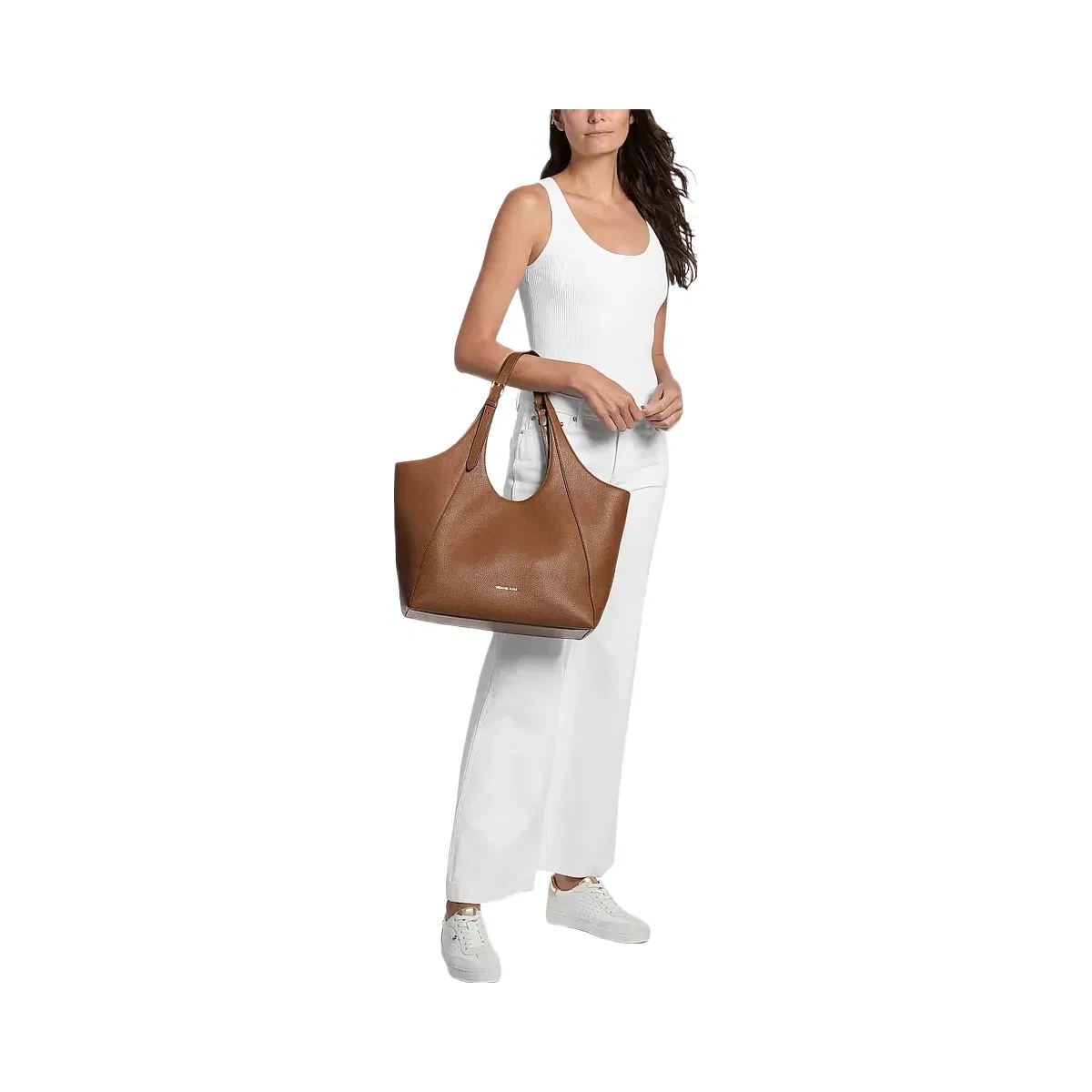 Michael Kors Bernie Large Pebbled Leather Tote Bag Luggage