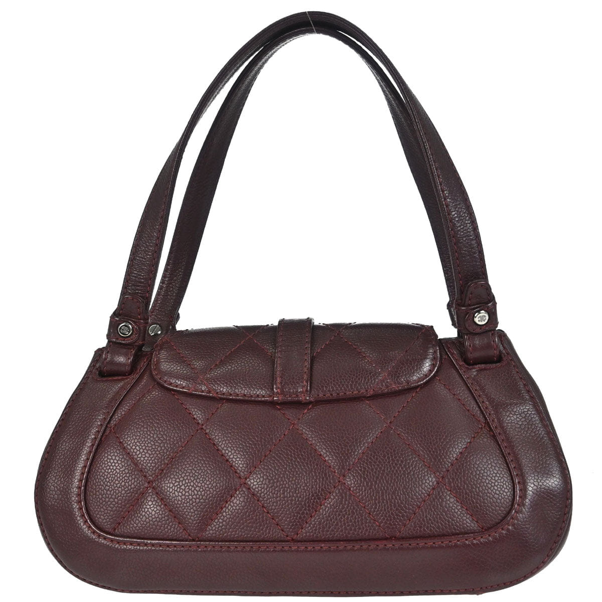 Chanel 2005 - 2006 Bordeaux Calfskin Mademoiselle Lock Handbag