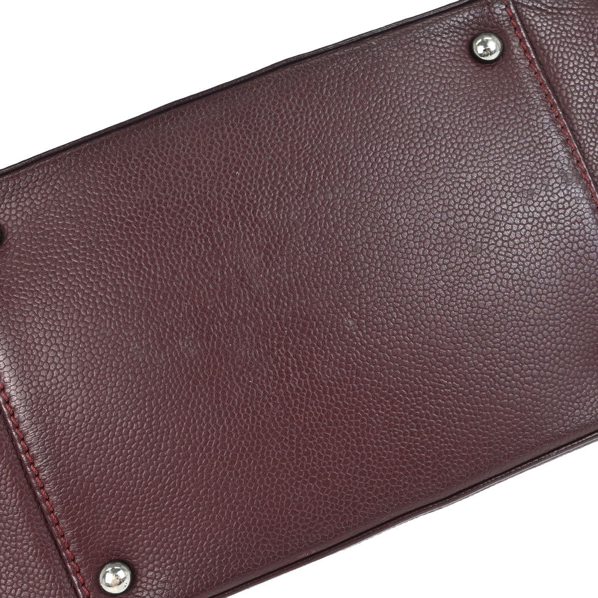 Chanel 2005 - 2006 Bordeaux Calfskin Mademoiselle Lock Handbag