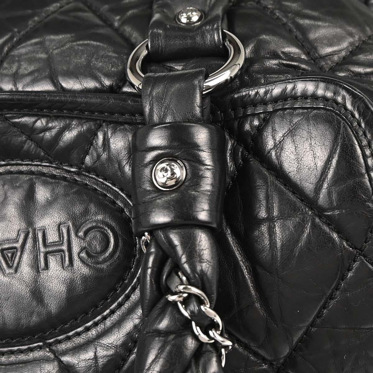 Chanel 2005 - 2006 Black Calfskin Lady Braid Bowler Bag Handbag