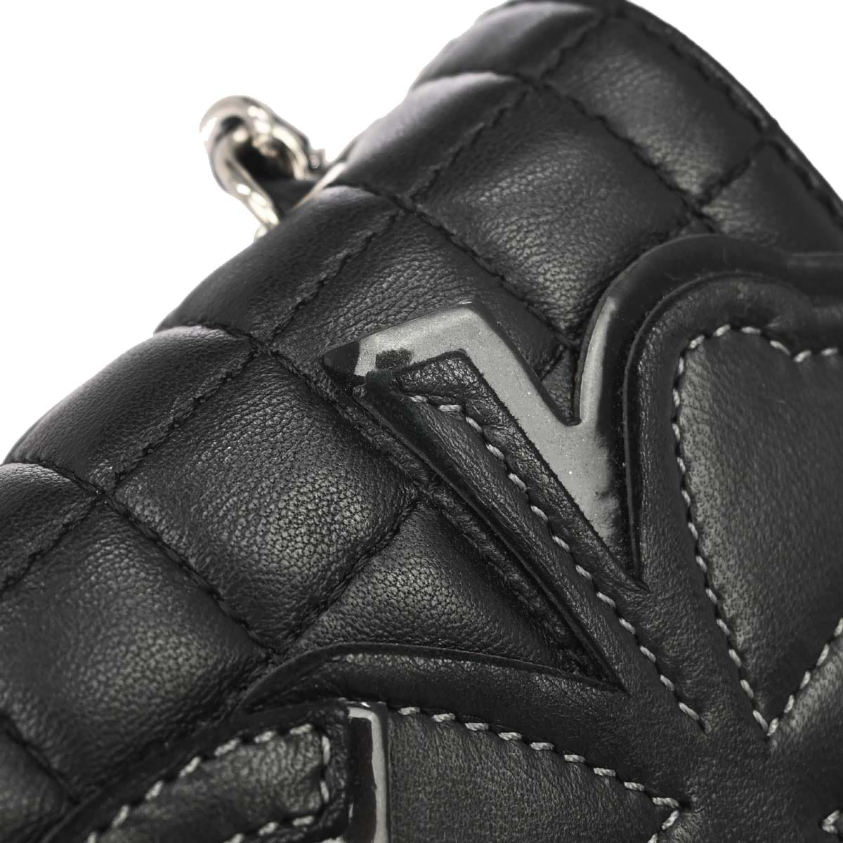 Chanel 2005 - 2006 Black Lambskin Choco Bar Camellia No.5 CC Clover Handbag
