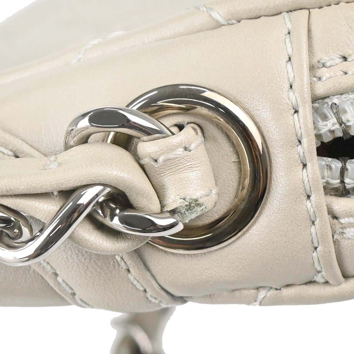 Chanel 2006 - 2008 Ivory Calfskin Cotton Club Cambon Ligne Handbag