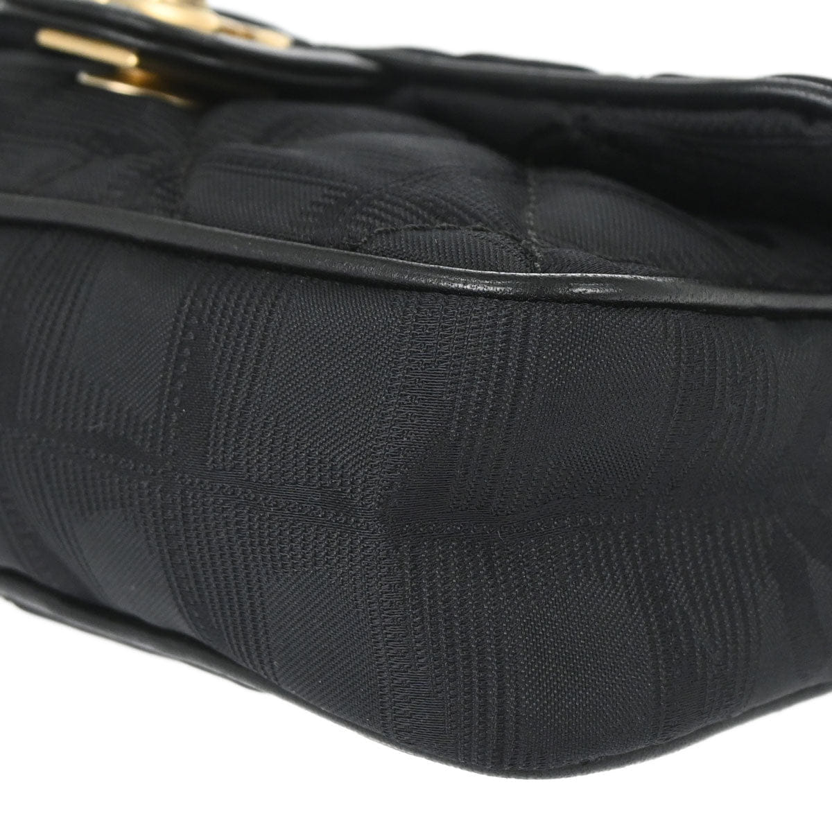 Chanel 2005 - 2006 Black Nylon Jacquard Travel Mini Classic Single Flap Handbag