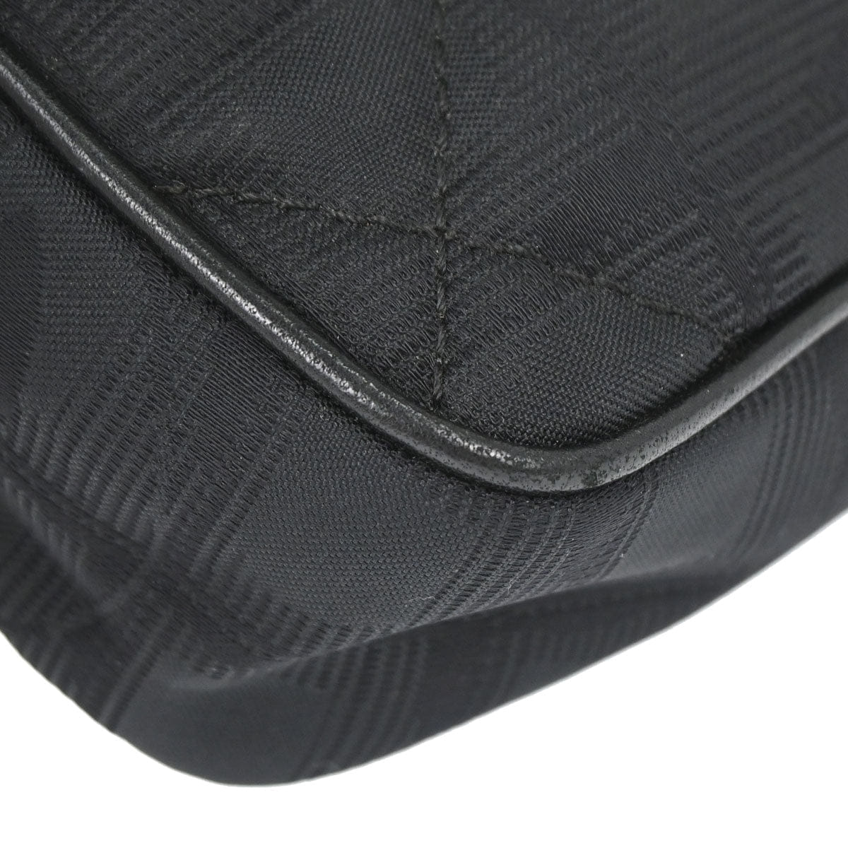 Chanel 2005 - 2006 Black Nylon Jacquard Travel Mini Classic Single Flap Handbag