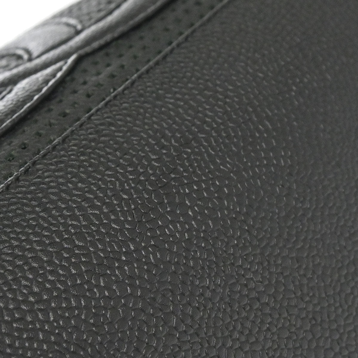 Chanel 2005 - 2006 Black Perforated Caviar Skin Handbag