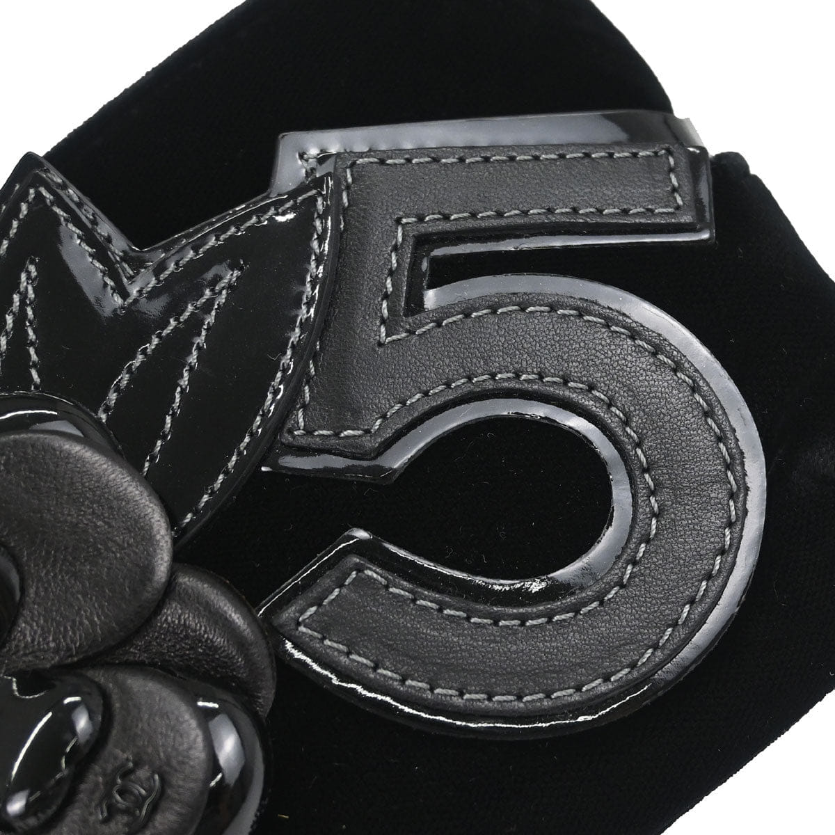 Chanel 2005 - 2006 Black Velvet Camellia No.5 CC Handbag