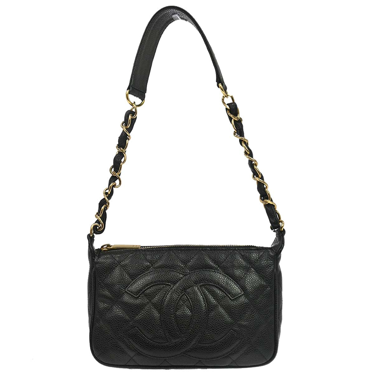 Chanel 2003 - 2004 Black Caviar Skin Handbag