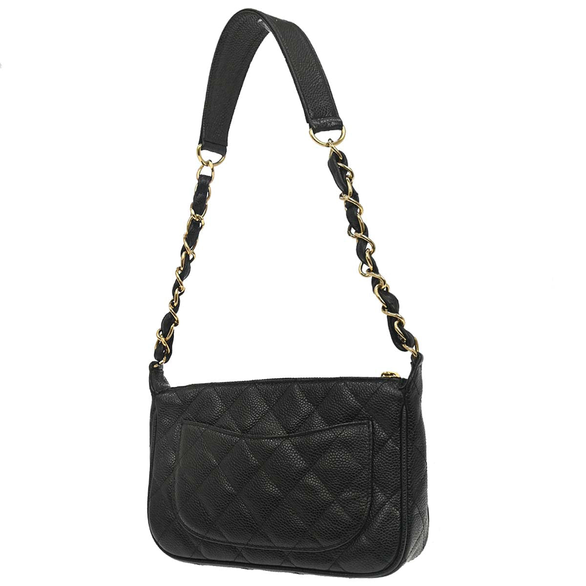 Chanel 2003 - 2004 Black Caviar Skin Handbag