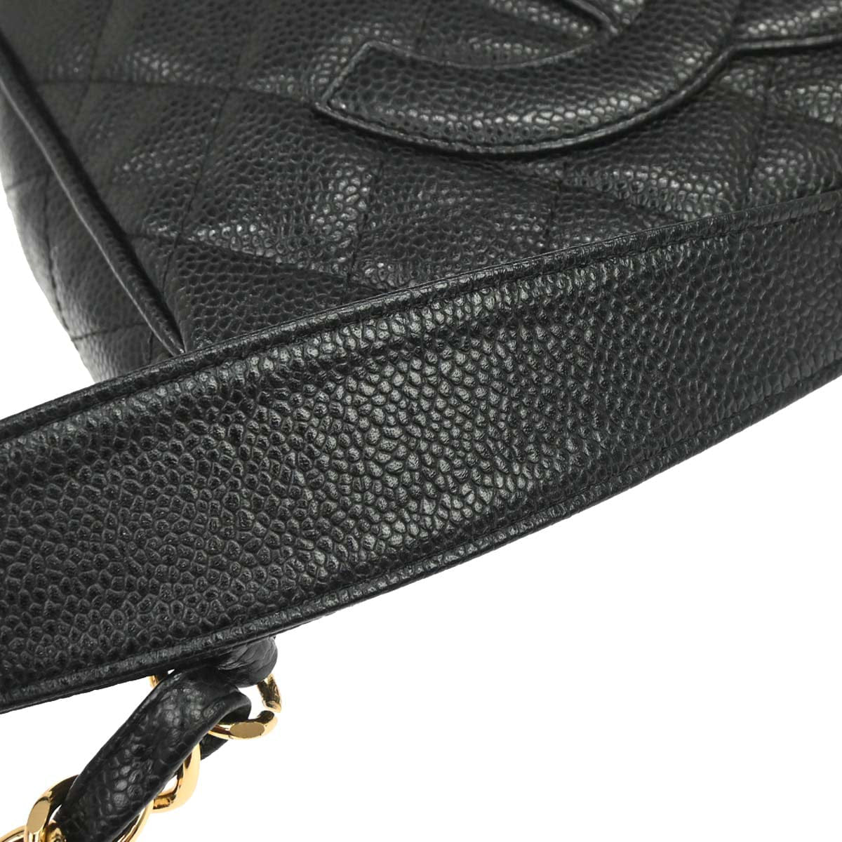 Chanel 2003 - 2004 Black Caviar Skin Handbag